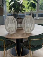 2 GROOT Windlicht wit 38 cm hoog sfeer gezellig serre koopje, Ophalen, Overige materialen, 25 tot 50 cm, Wit