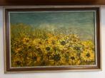 Schilderij zonnebloemen door B. Schwerze in 1985, Ophalen