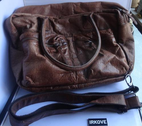 TAS COWBOYS BAG VAN BURKELY * Leer Topper *, Sieraden, Tassen en Uiterlijk, Tassen | Damestassen, Zo goed als nieuw, Handtas, Bruin