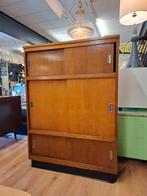 Vintage schuifdeurkast wandmeubel wandkast kast, Ophalen, .., Met deur(en), 100 tot 150 cm