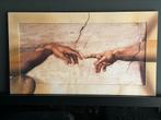 Houten schilderij Handen door  Michelangelo 114,5 x 64, Ophalen of Verzenden