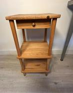 Stokkenkast hout met lade, Huis en Inrichting, Ophalen of Verzenden, Zo goed als nieuw, Minder dan 45 cm