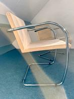 2 Beige Alcantara Stoelen - Overbodig, Huis en Inrichting, Stoelen, Ophalen, Gebruikt, Twee, Overige kleuren