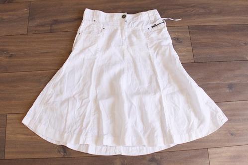 Mooie Witte Just B. Rok 100% Linnen 611 (Maat 34) - 61 €20,-, Kleding | Dames, Rokken, Zo goed als nieuw, Maat 34 (XS) of kleiner