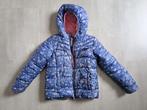 Blauw/bloem gevoerd pufferjack kinder jas (meisje), maat 134, Gebruikt, C&A, Meisje, Ophalen of Verzenden