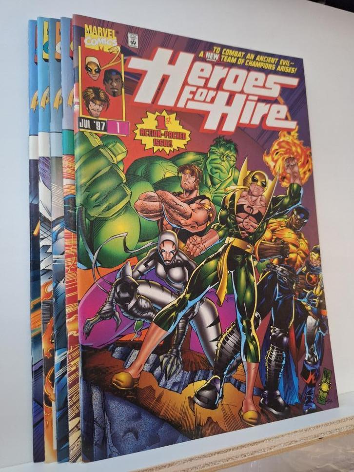 Heroes for Hire [1997] #1 thru #4 (set), Boeken, Strips | Comics, Zo goed als nieuw, Complete serie of reeks, Amerika, Ophalen of Verzenden