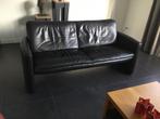 Leolux Fabio 2,5 zits bank - Zwart leer, Huis en Inrichting, Banken | Bankstellen, Ophalen, Gebruikt, 150 tot 200 cm, Tweepersoons