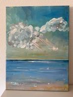 Wolkenstralen ~ Een nieuwe zee ~Atelier, Ophalen of Verzenden, Nieuw, Schilderij, Minder dan 50 cm
