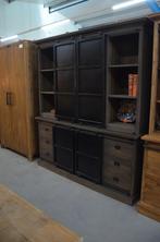 Teak vitrinekast 200 cm - Industrieel, 200 cm of meer, 150 tot 200 cm, Teakhout, Nieuw