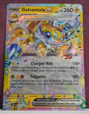 Galvantula EX 051-142 Stellar Crown Pokémon Kaart beschikbaar voor biedingen