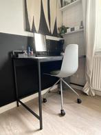 In goede staat metalen bureau met houten blad zwart, Ophalen, Gebruikt
