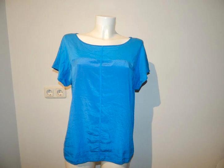 Marccain turquoise azuur blauwe top shirt mooie tint N3/M, Kleding | Dames, T-shirts, Gedragen, Maat 38/40 (M), Blauw, Korte mouw