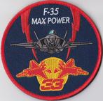 Patch F-35  Max Power 33 Red Bul, 322 Squadron, Verzenden, Zo goed als nieuw, Patch, Badge of Embleem