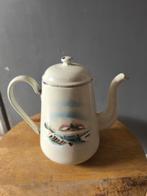grote emaille brocante koffiepot winterlandschap, Ophalen of Verzenden