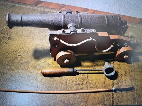 Prachtige Antieke replica v scheeps kanon bronzen loop 35cm, Verzamelen, Militaria | Algemeen, Landmacht, Overige typen, Overige gebieden
