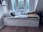 IKEA Brimnes Uitschuifbed - Zo Goed Als Nieuw!, Huis en Inrichting, Ophalen, Verstelbaar, Eenpersoons, Wit