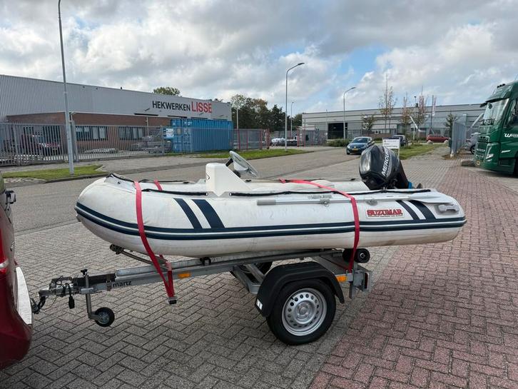 Rib boot met motor en trailer!!, Watersport en Boten, Rubberboten, Zo goed als nieuw, Overige merken, Overige materialen, Minder dan 70 pk