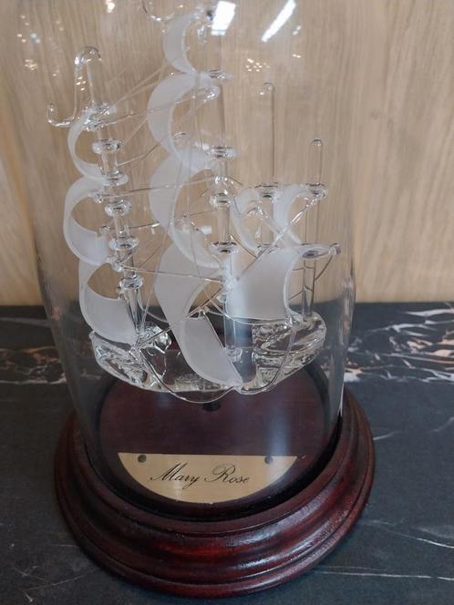 kristallen scheepsmodel van de Mary Rose, Huis en Inrichting, Woonaccessoires | Stolpen, Gebruikt, Ophalen of Verzenden