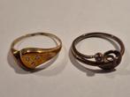 2x 8 Karaat Gouden Ring (Verkleurd) 333, Gebruikt, Ophalen of Verzenden, Kleiner dan 17, Dame