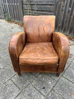 Vintage Schapenleren Fauteuil Wagewiel, Ophalen of Verzenden, Gebruikt, Leer, 75 tot 100 cm