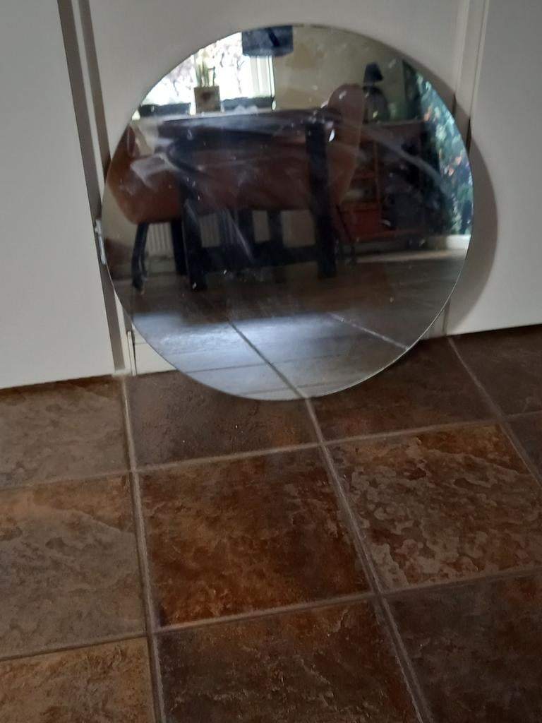 Ronde spiegel, Ophalen, Minder dan 50 cm, Rond, Zo goed als nieuw