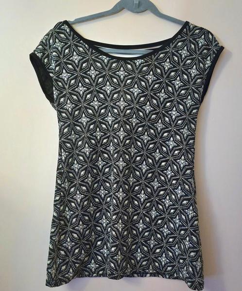 FaS File a Suivre T-shirt M met glitters, Kleding | Dames, T-shirts, Zo goed als nieuw, Maat 38/40 (M), Zwart, Korte mouw, Verzenden