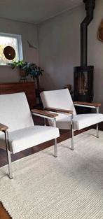 Gijs van der Sluis Fauteuil Model 30 als nieuw 2x, Ophalen, Metaal, 75 tot 100 cm, Zo goed als nieuw