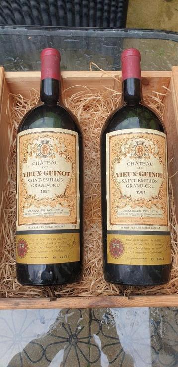 2xChâteau Vieux Guinot 1981 St Emilion Grand Cru magnum