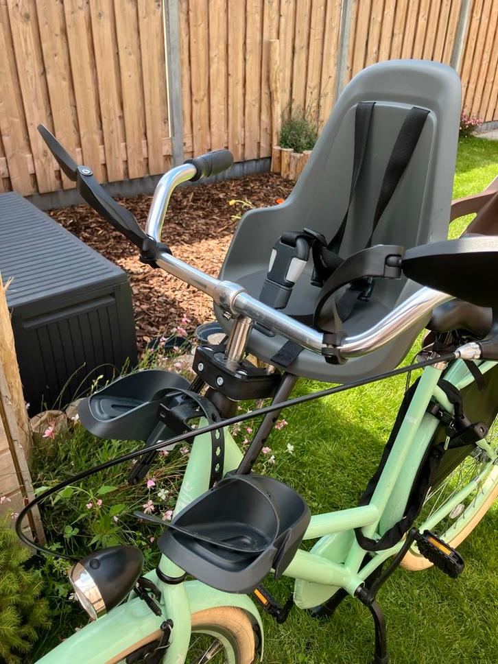 Bobike Fietsstoeltje, Fietsen en Brommers, Fietsaccessoires | Fietsstoeltjes, Zo goed als nieuw, Voorzitje, 9 t/m 18 kg, Voetsteuntjes