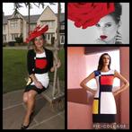 Ribkoff elegante jurk wearable art Mondriaan style maat 42, Kleding | Dames, Jurken, Overige kleuren, Verzenden, Maat 42/44 (L)