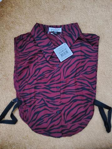 Nieuw los kraagje met tijgerprint one size bouw shirt blouse beschikbaar voor biedingen
