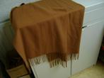 wollige bruine sjaal met franjes 170lx35br 100% acryl, Ophalen of Verzenden, Zo goed als nieuw, Maat 46/48 (XL) of groter, Sjaal
