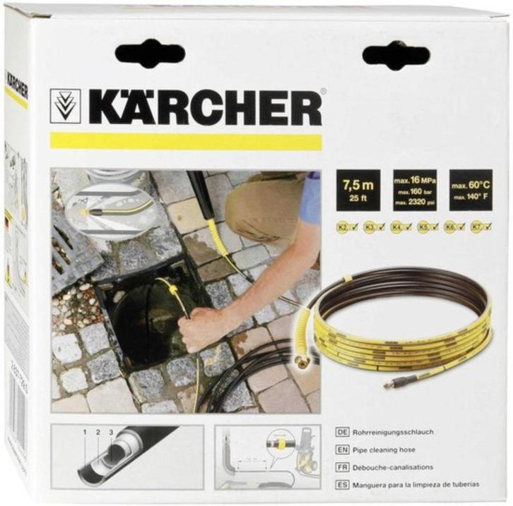 Kärcher PC 7,5 - Rioolreinigingsset - 7,5 meter, Tuin en Terras, Hogedrukreinigers, Nieuw, Elektrisch, Verzenden