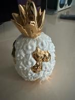 Ananas Decoratie Goud/Wit, Huis en Inrichting, Ophalen of Verzenden, Zo goed als nieuw
