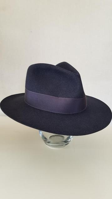 Borsalino hoed voor een heer, maat 57, donkerblauw