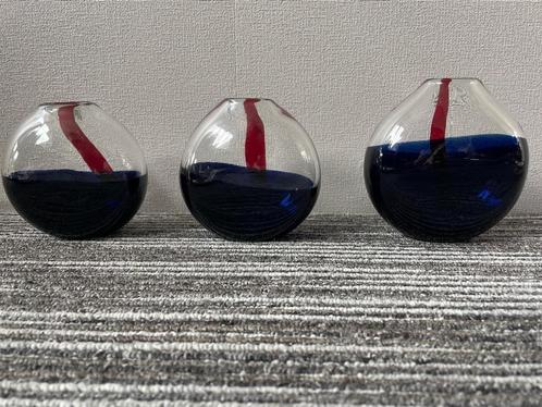 Gullaskruf glazen vintage vaasjes, Antiek en Kunst, Antiek | Glas en Kristal, Ophalen of Verzenden