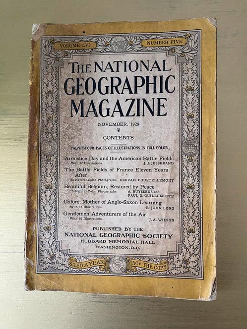 National Geographic Magazine - November 1929, Boeken, Tijdschriften en Kranten, Gelezen, Wetenschap en Natuur, Ophalen of Verzenden