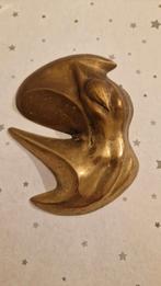 Een Duik in de Golven - Messing Kunstwerk, Ophalen of Verzenden