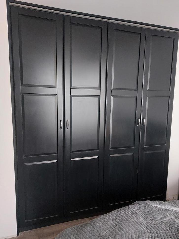 Ikea pax kast paneel deuren zwart, Huis en Inrichting, Kasten | Kledingkasten, 200 cm of meer, 50 tot 100 cm, Ophalen