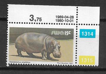Zuid West Afrika 1989 Reprint nijlpaard postfris beschikbaar voor biedingen