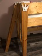 Hoogslaper met kast, Ophalen, 90 cm, Eenpersoons, Wit