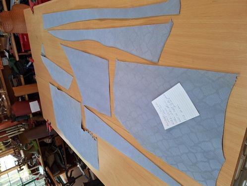 Reststukken Tuigleder prent, Leguaan,, Hobby en Vrije tijd, Stoffen en Lappen, Nieuw, Leer of Kunstleer, 30 tot 120 cm, 30 tot 200 cm