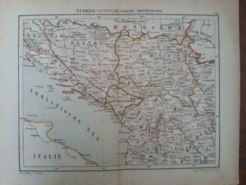 29 / Litho van J. Kuyper uit 1880: West Turkije, Servië etc beschikbaar voor biedingen