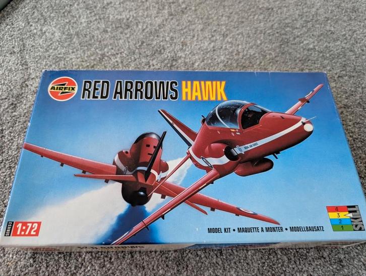Airfix 1/72 Red Arrows Hawk, Hobby en Vrije tijd, Modelbouw | Vliegtuigen en Helikopters, Nieuw, 1:72 tot 1:144, Overige merken