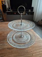 Etagère van glas en metaal, Ophalen, Zo goed als nieuw