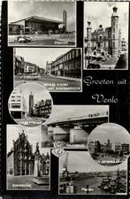 Groeten uit Venlo - 8 afb o.a. station haven + wapen - 1964, Ophalen of Verzenden, 1960 tot 1980, Gelopen, Limburg
