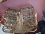 Rotan kinder stoeltjes, Huis en Inrichting, Stoelen, Ophalen, Twee, Bruin, Riet of Rotan