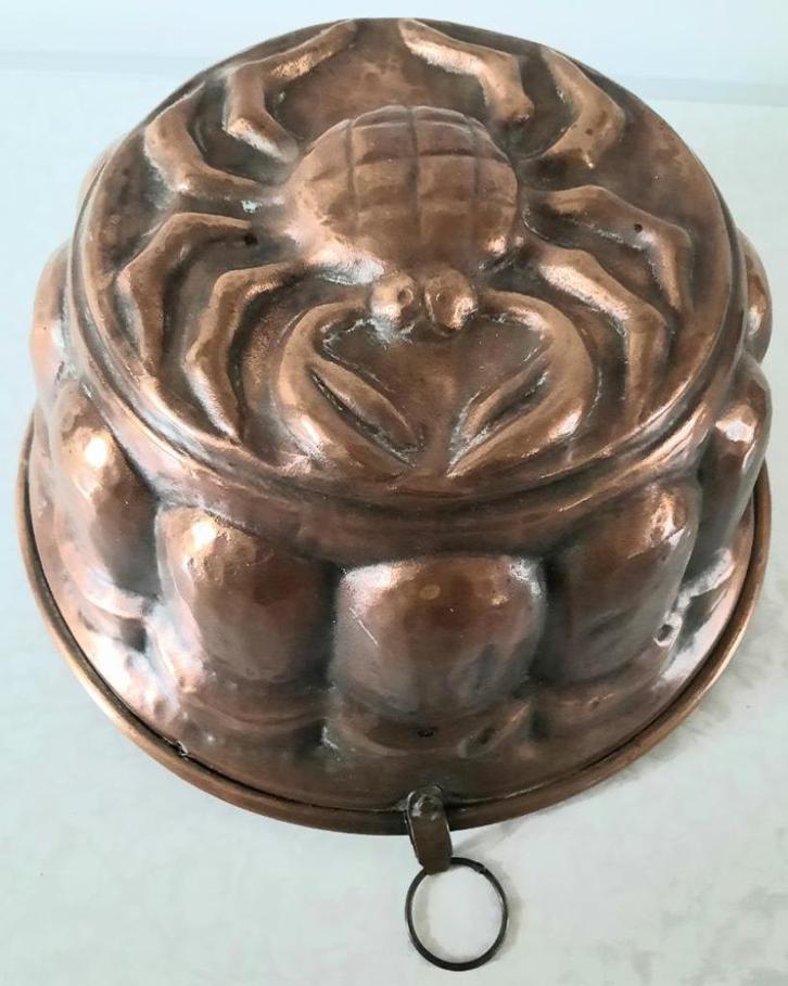 Antieke grote rood koperen cake/taartvorm kreeft, Antiek en Kunst, Antiek | Keukenbenodigdheden, Ophalen of Verzenden