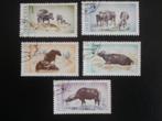 ALBANIE 1965; serie DIEREN, Postzegels en Munten, Postzegels | Thematische zegels, Verzenden, Gestempeld, Dier of Natuur