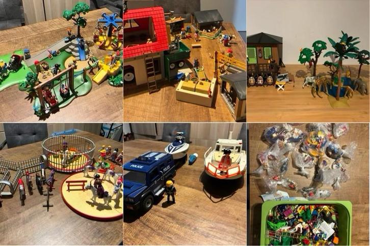 Grote partij playmobiel boerderij, safari, circus, speeltuin, Kinderen en Baby's, Speelgoed | Playmobil, Gebruikt, Complete set